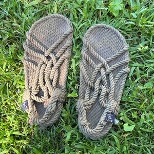 Women's Braided Rope Sandals - Olive